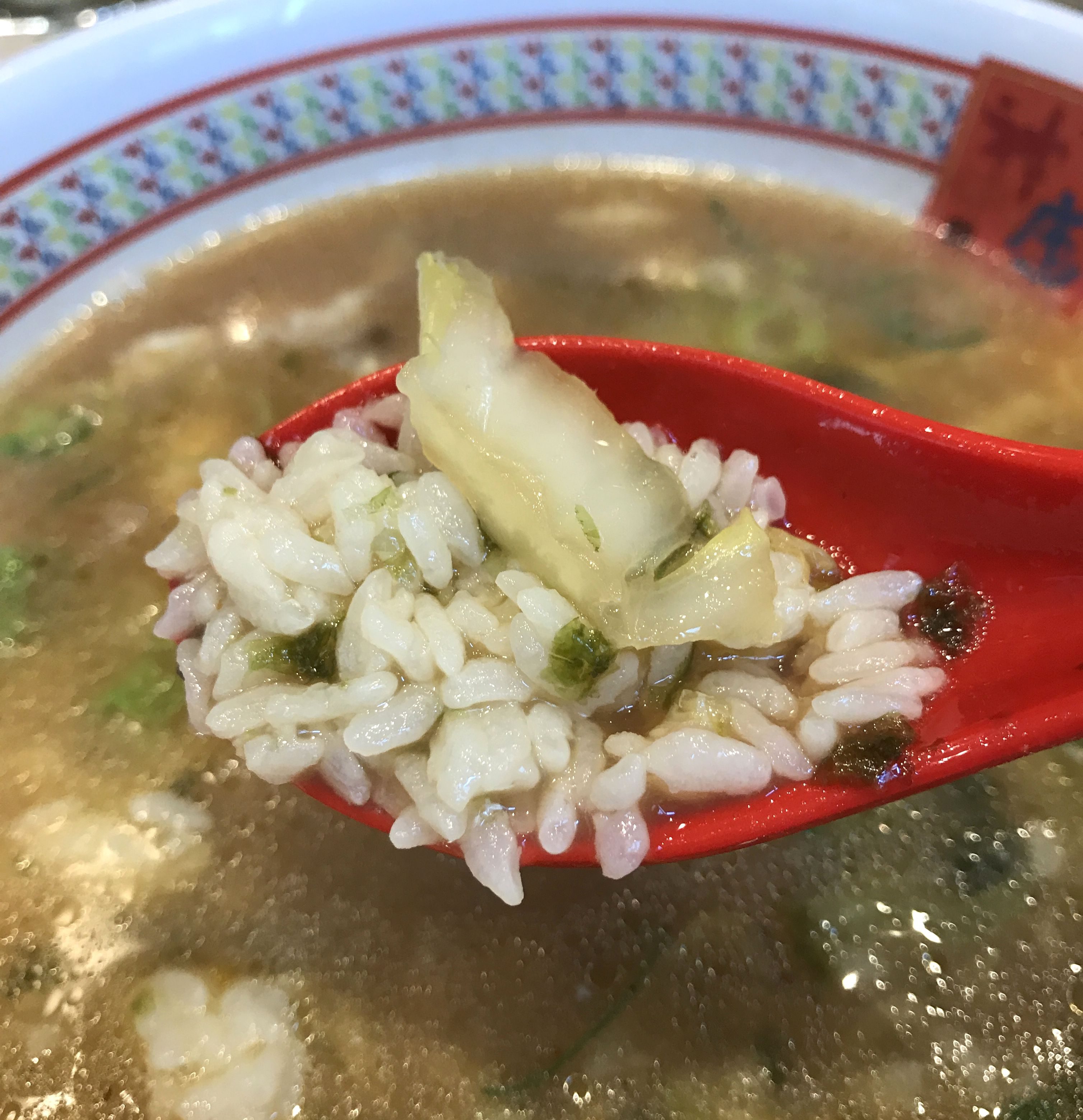 神座のラーメン雑炊のご飯