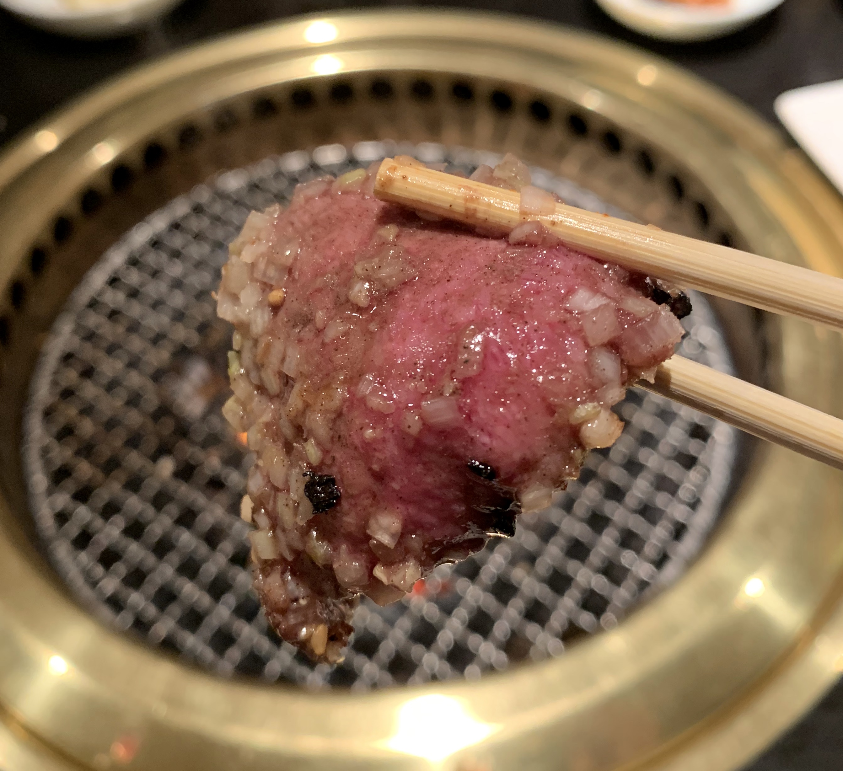 自由が丘の焼肉屋「漢江」のネギ塩タン塩3