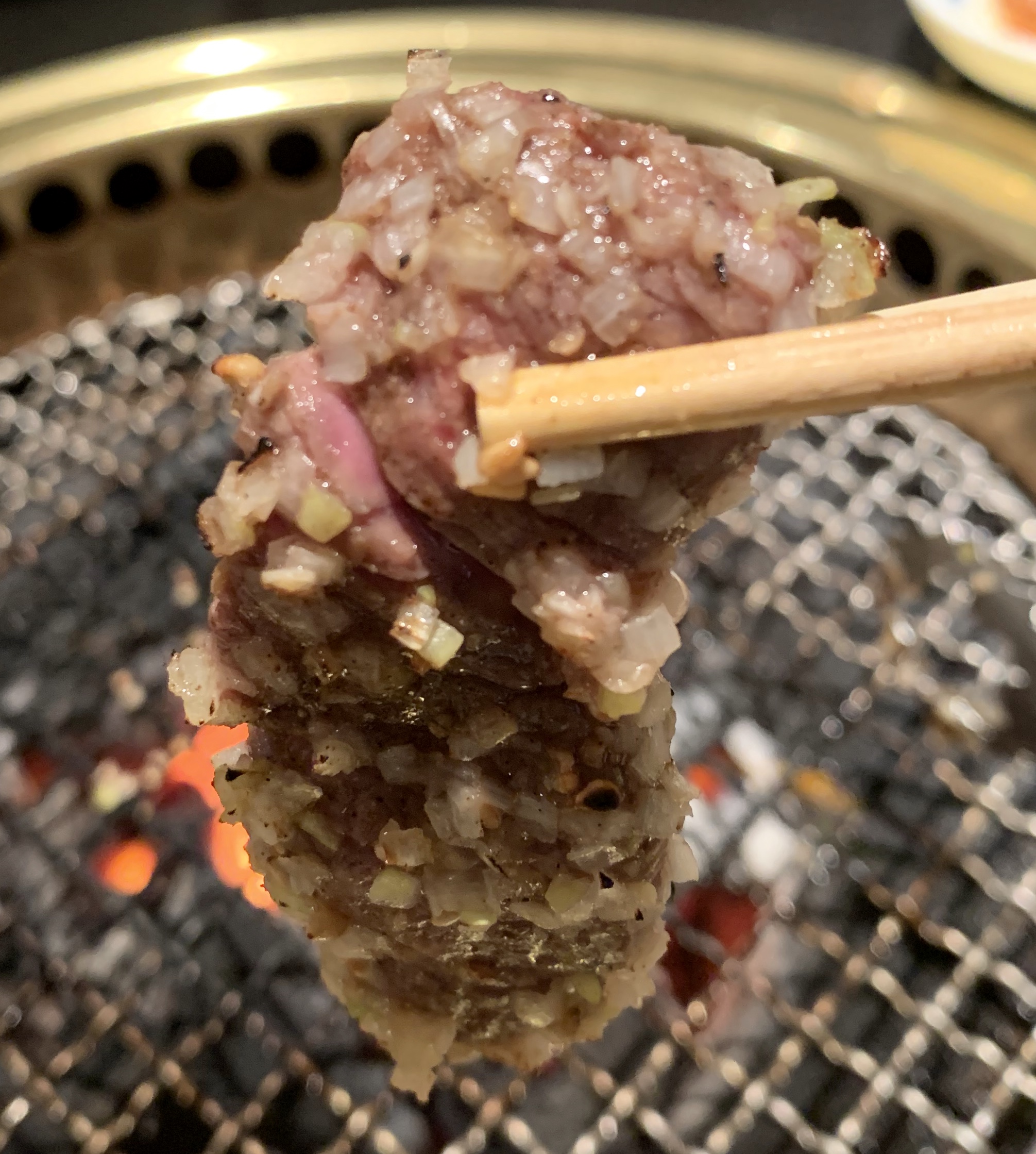 自由が丘の焼肉屋「漢江」のネギ塩ハラミ3