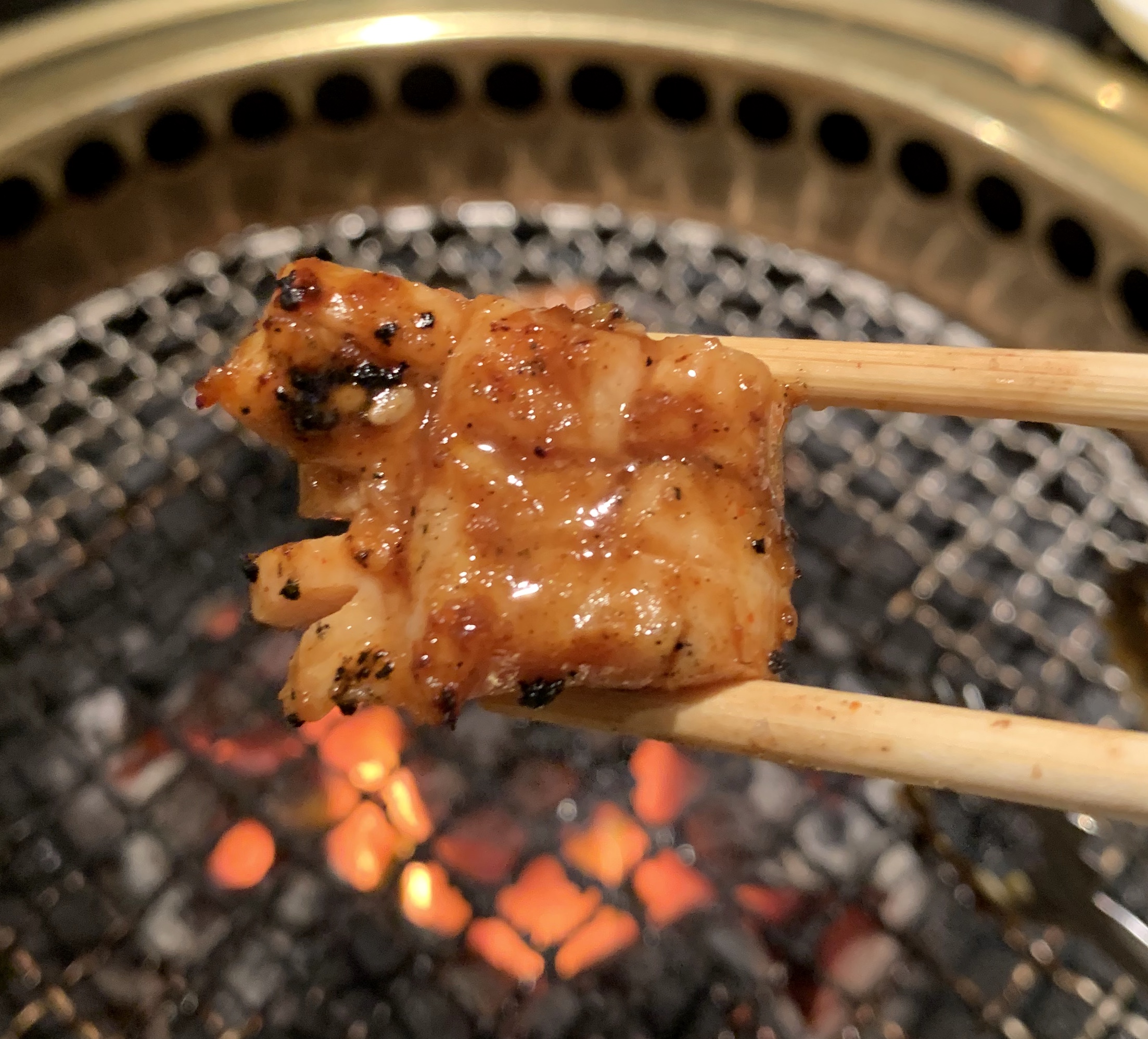 自由が丘の焼肉屋「漢江」の上ミノ味噌ダレ3