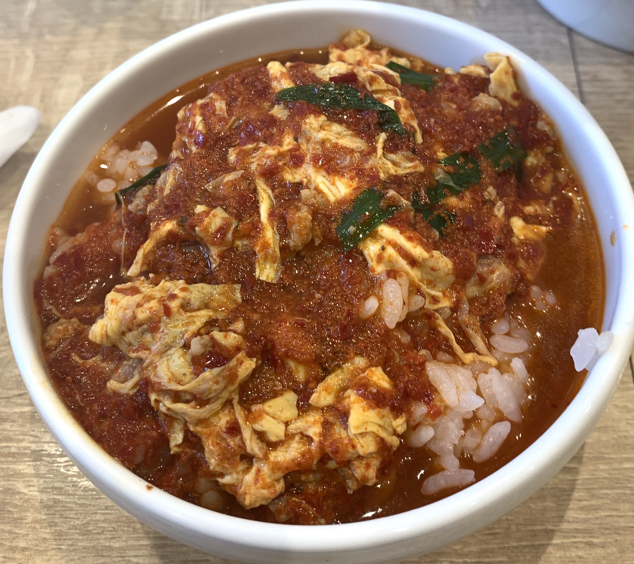 渋谷の辛麺屋一輪のスープかけご飯